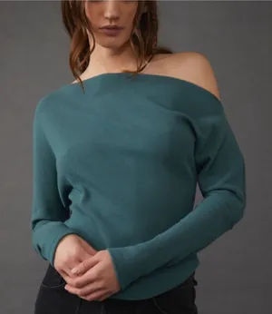 Free People Fuji Thermal Top in Jaded thumbnail 1