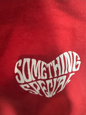 Bershka Crimson Sweatpants with White Heart Graphic thumbnail 3