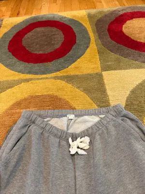 Aerie Grey Knit Sweatpants Joggers Jogger Pants Drawstring Pockets Size Medium thumbnail 3