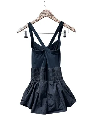 Free People FP Movement Way Home Sleeveless Cross Back Skortsie Black XS thumbnail 7