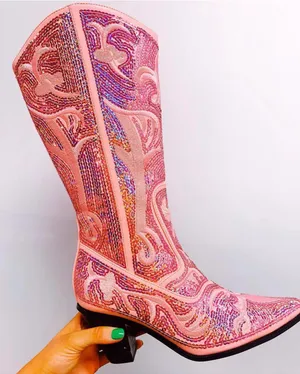 Triple Threads Pink Cowgirl Boots thumbnail 1