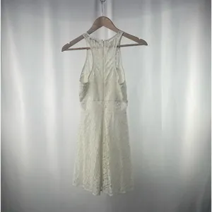 Likely Sleeveless Lace Fit & Flare Mini Dress in White Size 0‎ thumbnail 8