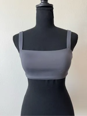 Vuori Set Evolve Square Neck Bra in Charcoal Grey Size Extra Small Like New thumbnail 4