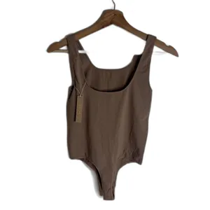 Skims Soft Smoothing Seamless Thong Bodysuit Womens Small Brown Sienna Shapewear thumbnail 4