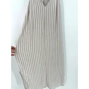 Rachel Ashwell Linen Blend‎ S, Striped Braided Racerback Midi Dress Boho Beach thumbnail 5