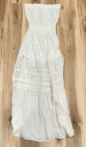 Ramy Brook Isadora Cotton-Blend Off-The-Shoulder Maxi Dress Women’s Medium thumbnail 1