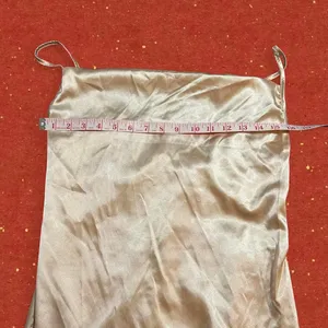 Source Unknown Gold Satin midi dress thumbnail 4