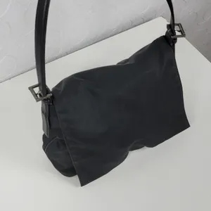 Vintage Coach Mercer 7424 Women Shoulder Bag Black Nylon Leather Twill Flap thumbnail 4