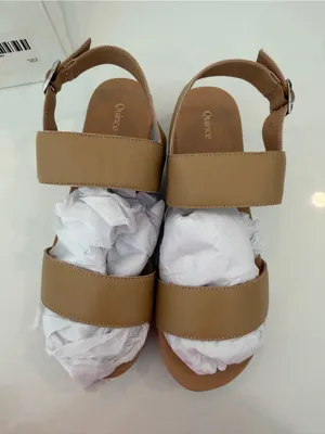 Quince Italian Leather Platform Sandals Sz 7 Strappy Comfort Cashew thumbnail 3