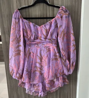 Floral Purple Women's Skort Size M thumbnail 1