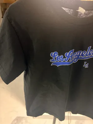 Los Angeles Apparel Tee - Black with Blue Script thumbnail 2