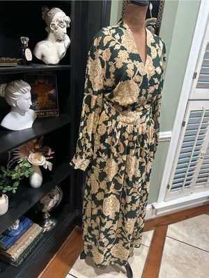 Dress Forum Floral Baroque V‑Neck Maxi Dress – Size Large (NWT) thumbnail 5