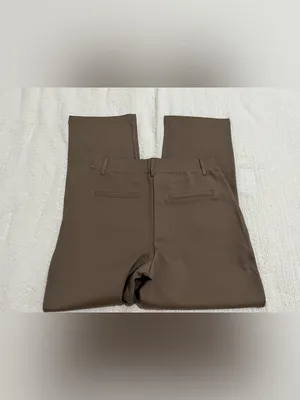 Quince Ultra Stretch Straight-Leg Ponte High-Rise Pants in Taupe Sz S Morel Grey thumbnail 5