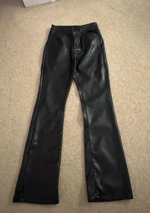 Katie J NYC leather jeans Black Size 14 thumbnail 1