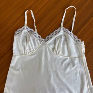 70s Vintage Deena Cami Tank S Ivory Lace Trim Lingerie Coquette Romantic Dreamy thumbnail 7