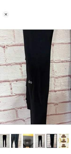 Alo Yoga High Waisted Ripped Warrior Legging Black Small Like New. Laser cut shred. Smoothing material. 12-13” waist 12” rise 29” inseam thumbnail 6