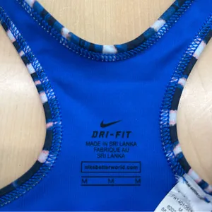 Nike Blue And Black Sports Bra Women Size Medium Exercise Workout Athletic thumbnail 3