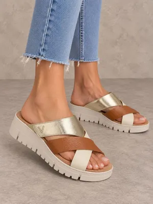 Vionic Uptown Sunset Supportive Wedge Slide Sandals Size 9.5 thumbnail 1
