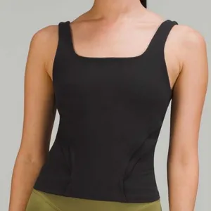 LULULEMON Black Nulu and Mesh-back Shelf Bra Yoga Tank Top Size 4 thumbnail 3