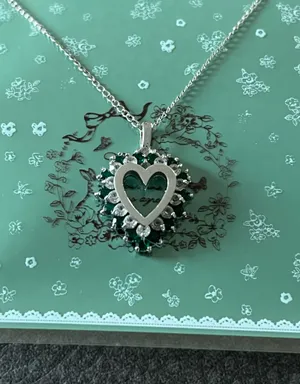 Free People 925 real emerald moissanite necklace thumbnail 3
