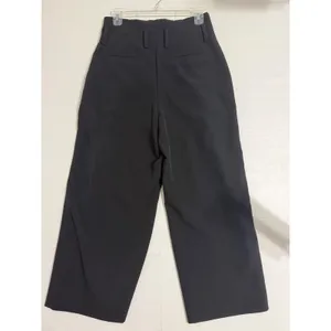 A New Day Black High-Rise Pleated Wide Leg Cropped Trousers Size 6 Stretch thumbnail 10