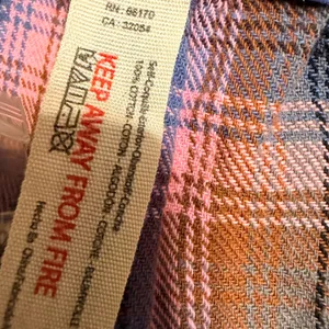 Intimately Free People Plaid Flannel Sleep Shorts Pink Blue Button Fly small P thumbnail 4