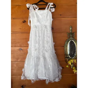 Lulus Divinely Adored White Embroidered Floral Midi Dress XS NWOT thumbnail 4
