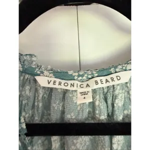 Veronica Beard Kalina silk floral boho blouse size 4 thumbnail 4