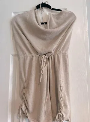 Cream halter beach dress L Size L thumbnail 4