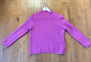 J.Crew Fuschia ribbed mock neck sweater small thumbnail 6