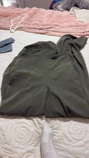 Lululemon Flare Leggings Green Olive thumbnail 7