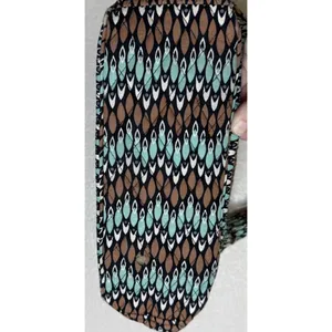 Vera Bradley Womens Medium Crossbody Bag Brown Teal Quilted Western Boho Chic thumbnail 4