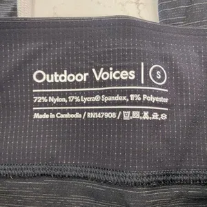 Outdoor Voices Workout Leggings Size Small Black and‎ White thumbnail 4