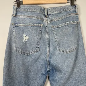 AGOLDE High Rise Straight Leg Distressed Jeans Light Wash Size 27‎ Button Fly thumbnail 11