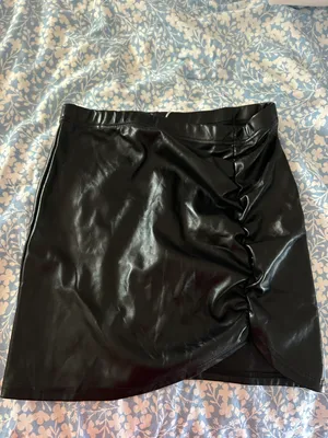 Leather Skirt Black Size M thumbnail 1