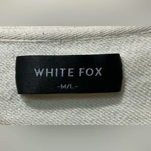 White Fox Oversized Drip Logo Crewneck Sweatshirt‎ Cream M Streetwear thumbnail 3
