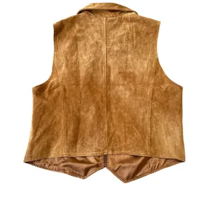 Urban Outfitters Women's XL Brown Suede Leather Zip Up Vest Western Country Boho thumbnail 8