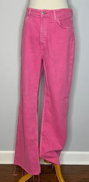 Zara - Pink Straight Leg Pants thumbnail 1