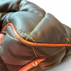 Dooney & Bourke Black Quilted Nylon Hobo Shoulder Bag Leather Tassels Y2K thumbnail 8