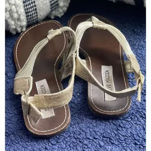 Steve Madden “Stacie” Strappy Gold Sandal Boho Peasant Bohemian Festival Size 8 thumbnail 5