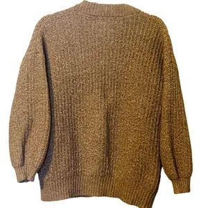 Universal Threads Brown/Tan Long Sleeve Button Up Oversized Chunky Knit Sweater thumbnail 3