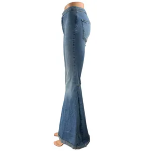 Free People We The Free Blue High Rise Bell Bottom Flare Bootcut Denim Jeans 27 thumbnail 2