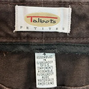 Talbots Petite Womens 4P Jeans Brown Straight Leg 100% Cotton thumbnail 7