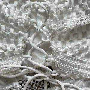 The Vintage Shop White Lace Sheer Corset Croptop L thumbnail 9