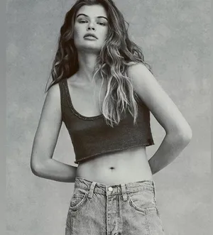NWT FREE PEOPLE We The Free Raw Edge Crop Tank In Black. Size XL thumbnail 3