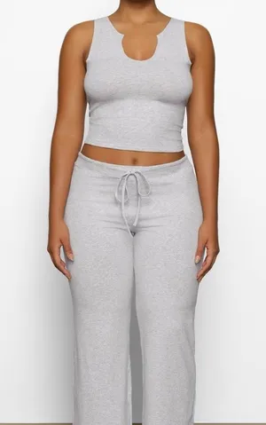 Skims cotton jersey straight leg pant thumbnail 1