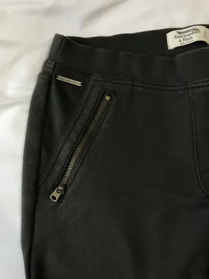 Grey Low Rise Thick Faux Suede Panel Leggings thumbnail 5