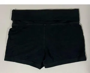 Mossimo Supply Co Black Solid Fold-Over Yoga Shorts Hot-Shorts Sweatshorts Bottoms Size S 🖤 thumbnail 2