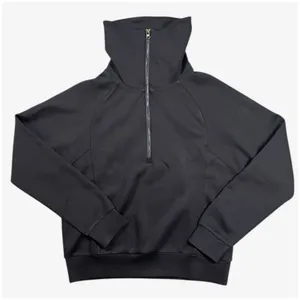 Anrabess sweatshirt Sm black 1/2 zip funnel neck thumbnail 1