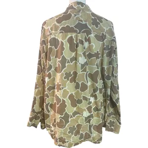 Free People Bohemian Camouflage Camo Oversized Hidden Valley Shirt Neutral Large thumbnail 6